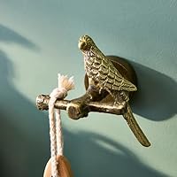 New Stunning Gold Parrot Wall-Mounted Towel Hook – Eye-Catching Decorative Hook with Antique Brass Finish – Ideal for Towels, Robes, or Clothes – Stylish Bathroom or Entryway Décor – M50