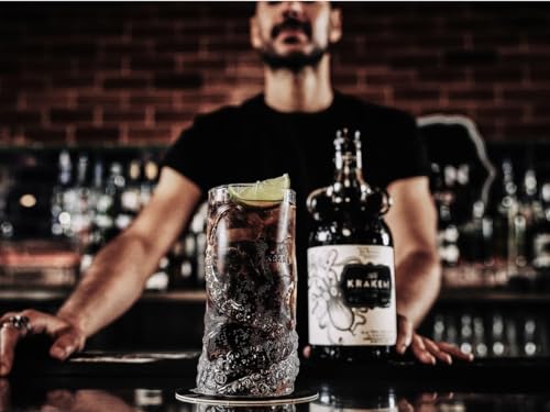 Kraken Dark Rum Gift Set | Branded Tentacle-Themed Highball Collector's Tumbler + 2 Celebration Spirits Beer Mats - Image 3