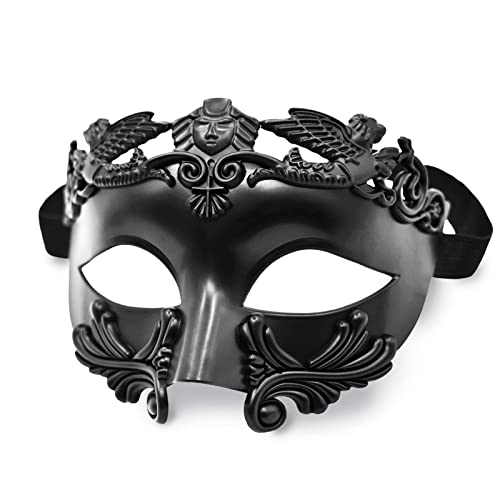 MAKINGTEC Masquerade Mask for Men - Roman Greek Mask - Venetian Half Face Mask, for Mascarade Ball Mardi Gras and Cosplay Mardi Party
