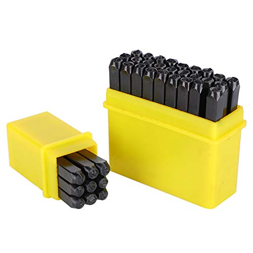 Generic 数字とアルファベットパンチ36個 セット ? 高炭素鋼素材 焼入れ処理で耐摩耗性 0?9数字とA-Z英字 DIYクラフトに適したスタンプツール (5MM)