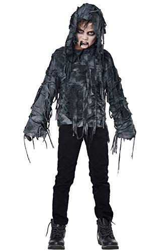 California Costumes Boys Zombie Hoodie Child Costume Black/Gray, Medium