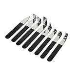 DerBlue 8 pcs Pottery Tools, Stainless Steel Carving Shaping Knives Clay Sculpture Hand Tools Set for Carving, Shaping, Clay Sculpture, Modeling