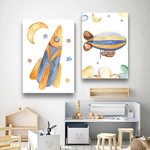 Kinderen Muur Kunst Canvas Kind Muur Art Prints Leuke Foto's voor Kinderen Slaapkamer Kwekerij Muur Kunst Decor Groen… - Afbeelding 7
