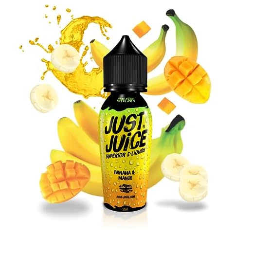 Just Juice Vape Liquid with No Nicotine, 50ml 0mg Shortfill Eliquid, 70/30 Vape Juice in 60ml Bottle, Space for 10ml of Nicotine Shot or Nic Salts, Fruity E Liquid, Banana & Mango