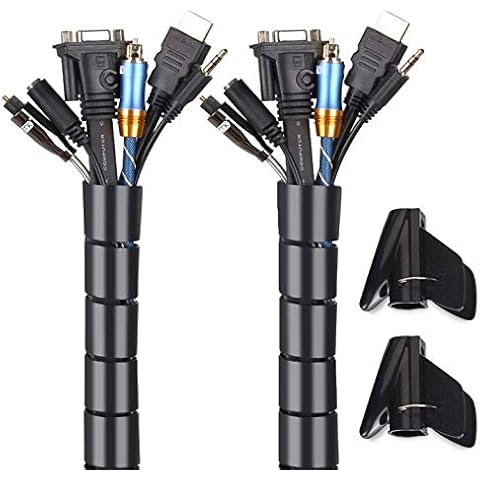Cable Tidy Sleeves, 3M 22mm Cable Management Wire Tidy Cable Cover Protector for Organizing USB/TV Wires Power Cords in Home and Office, to Keep Desk Tidy Protect Cable from Pet's Bite Cover