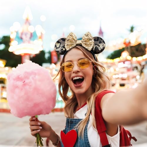 Image of DRESHOW Mouse Ears Bow Headbands Glitter Party Decoration Cosplay Costume for Women