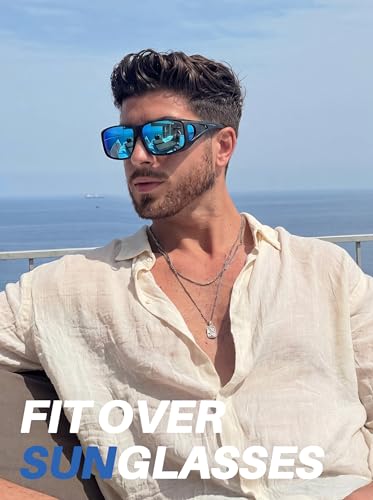 Image of IGnaef Fit Over Sunglasses for Men Polarized Wrap Around glasses with UV Protection IF0312