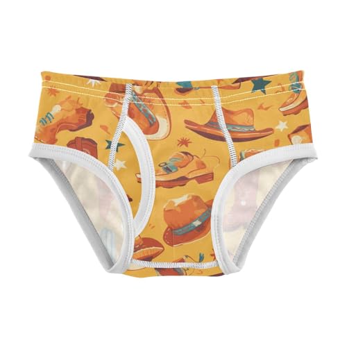 KLL Seamless Cowboy Western Boots Hat Toddler Boys' Comfort Athletic Underwear Cute Children Undies