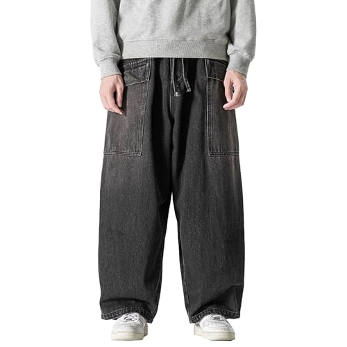 Wide Leg Jeans Men Baggy Jeans for Men Mens Straight Leg Jean Men's Jean Joggers Streetwear Biker