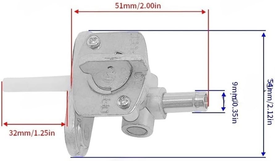 Motorcycle Gas Oil Tank Tap Motorcycle Tank Gas Fuel Valve Oil Switch Petcock Tap for YZ125 YZ250 2006-2022 3JD-24500-10 3JD-24500-20