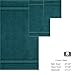 COTTON CRAFT Ultra Soft 6 Piece Towel Set - 2 Large Bath Towels, 2 Hand Towels, 2 Washcloths - Absorbent 580 GSM Quick Dry Everyday Luxury Hotel Bathroom Spa Gym Shower Pool Travel -100% Cotton - Teal