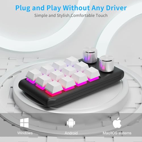 Aizuoni clavier 12 touches, clavier programmable - Raccourci Clavier Jeu PC Multifonctionnel | Équipement de jeu, accessoires PC, clavier ergonomique avec boutons, école de laboratoire – vue 4
