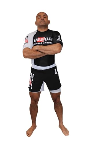 OSS Sports Short masculino BJJ, sem GI, MMA, top de compressão plus com bolsos, secagem rápida de ca