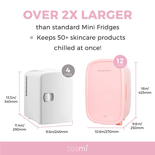 Teami Mini refrigerador rosa 12L para el cuidado de la piel Aum