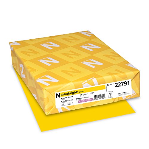 Neenah Astrobrights Color Cardstock, Letter 8.5 x 11 Inches, 65 lb. Cover, Sunburst Yellow, 250 Sheets (22791) by Astrobrights - Used condition - Image 2