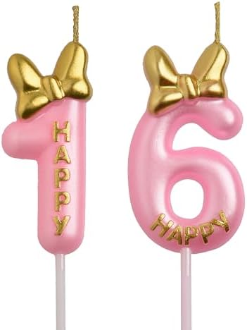 61st Birthday Candles – Number 61 Cake Candles, Pink, Premium Wax, For Men & Women - View #12