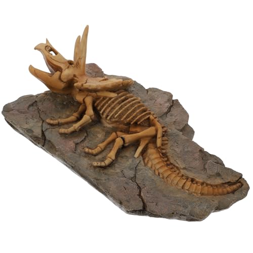 Dinosaure en résine fossile marron COOLHIYA pour décoration murale