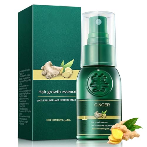 Ginger Hair Spray for Thinnig Hair, Natural Extracts Ginger Hair Spray to Repair Dry Damaged Weak 𝐡𝐚𝐢𝐫, Strengthening 𝐡𝐚𝐢𝐫 Root, Moisturizing & Nourish Scalp, 30ml / 1 Fl Oz