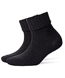 Burlington Damen Socken Plymouth W SO Wolle einfarbig 1 Paar, Grau (Anthracite Melange 3080), 36-41