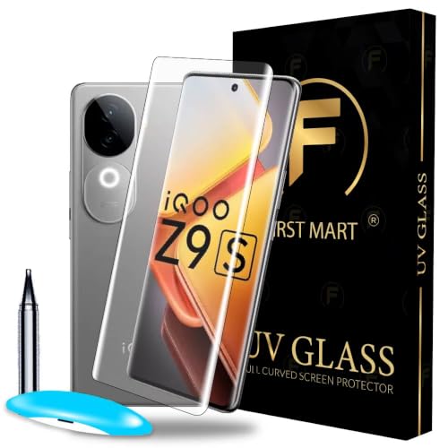 Image of FIRST MART Military-Grade UV Tempered Glass For IQOO Z9s / IQOO Z9s Pro | Anti-Scratch, Edge To Edge Coverage, Case-Friendly