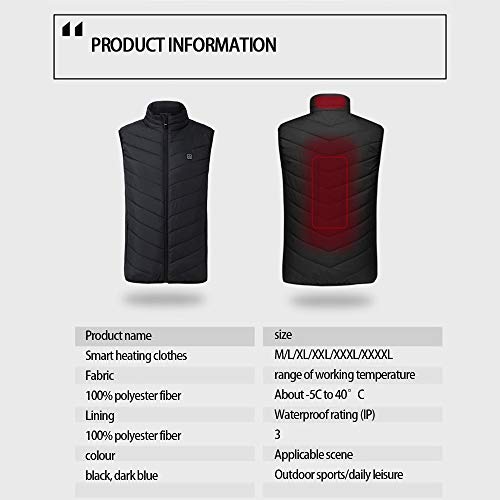 TOPmountain Jaqueta aquecida USB elétrica, aquecida, roupas para aquecer o corpo, roupas à prova d'