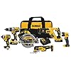 DEWALT Power Tools Set 20V MAX, 6 Tools Cordless Power Tool Combo Kit , 2 Batteries, Charger, Hammer Drill Driver, Impact Driver, Circular Saw, Reciprocating Saw, Oscillating Multi-Tool,LED (DCK694P2)