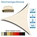 Produktbild OKAWADACH Sonnensegel, Polyester Sonnensegel Sonnenschutz Garten Balkon und Terrasse wetterbeständig mit UV Schutz Windschutz für Garten Terrasse Camping (Dreieck 2m*2m*2m, Cremeweiß)