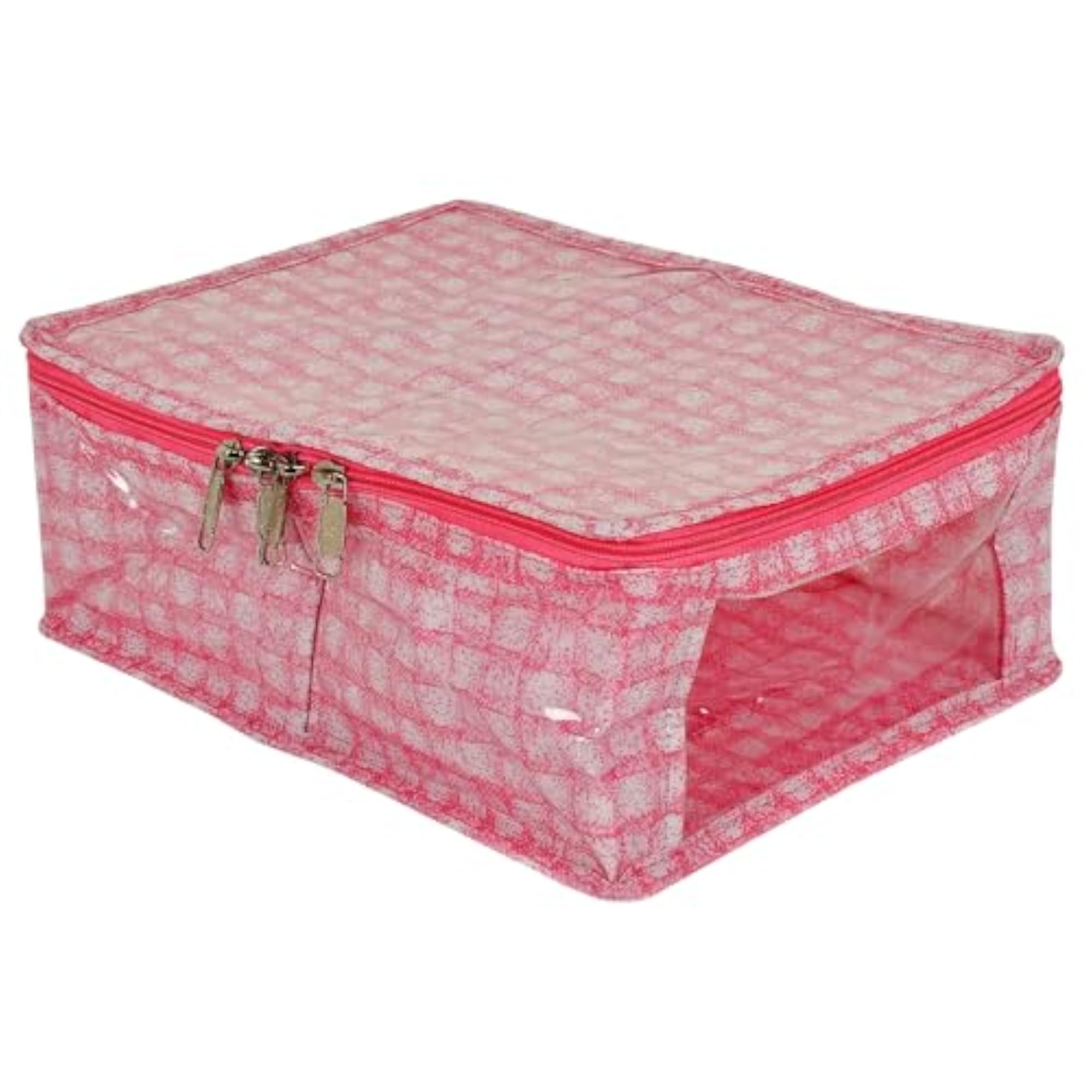 PVC Coated Check Design Innerwear Bag, Travel Toiletry Kit