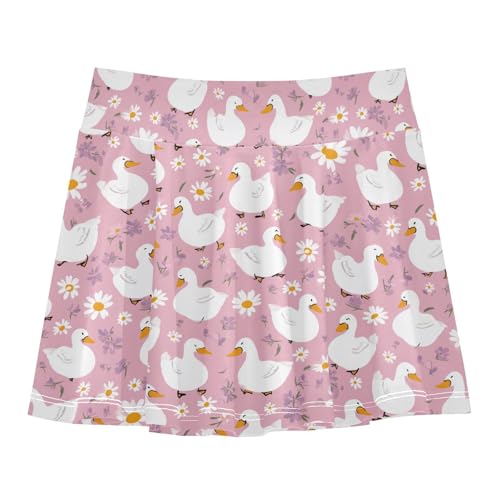 Girls Skorts High Waist Athletic Skirts with Shorts Duck Stretchy Teens Performance Tennis