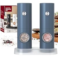 Macina Sale E Pepe Elettrico - Mulino A Batteria Con Luce LED E Regolazione Grana - Foto 7