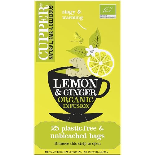 CUPPER Infuso Bio Limone e Zenzero, Ingredienti da Agricoltura Biologica, Tisana Digestiva e...