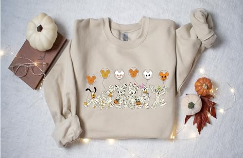 Mickey and Friends Sweatshirt, Halloween tshirt, Mummy Mickey Halloween Sweatshirt, Halloween shirt, Mickey Halloween sweatshirt Multicolor2