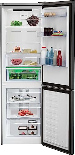 Foto von Beko RCNE366E70ZXBRN bPRO700 freistehende Kühl-/Gefrierkombination, großer Kühlschrank, 323 l Gesamtrauminhalt, HarvestFresh, NoFrost, leise, SmoothFit, 0°C-Zone, Dark Inox