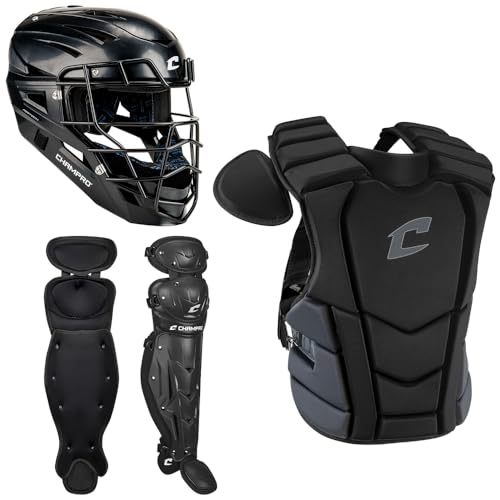 Champro Optimus Select Plus Catcher's Kit, Adult, Black
