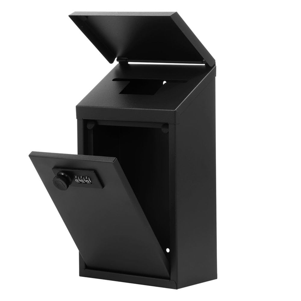 Jnchdghwa Metal Locking Mailbox Outdoor Mail Box Wall Mounted Hanging Lockable for House Ballot& Collection Key Drop Box