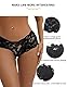 comeondear Brazilian Slip Damen Sexy String Tangas Spitze Unterwäsche Frauen Set Große Größen Höschen Hipster Panties Reizwäsche Unterhosen(2er Pack Schwarz,XL)