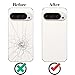 for Pixel 9 Pro Back Glass Replacement with Rear Camera Lens for Google Pixel 9 Pro Back Cover Glass Housing Door + Pre-Install Tapes + Tools(Not Suitable for Pixel 9/9 Pro XL) (Porcelain)