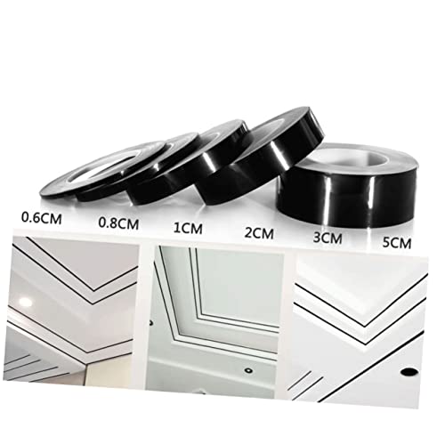 DOITOOL Preto Espelho Guarnição Papel De Parede Decalque Adesivos Borda Linha De Gesso Decoração Par