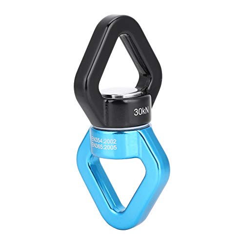 Jacksking Eslabón Giratorio de la Escalada de la Yoga, rotador del Dispositivo rotatorio del Dispositivo rotatorio de la Seguridad del eslabón Giratorio de la Yoga 30KN Que Sube(Azul Negro)