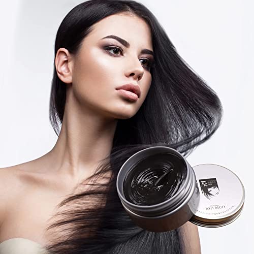 Mqupin Temporary Hair Color Wax, Professional Diy One Time Hair Wax Dye Styling Cream Mud, Washable Hair Paint Wax For Party, Cosplay,Club Women Men (Black) #TOP3