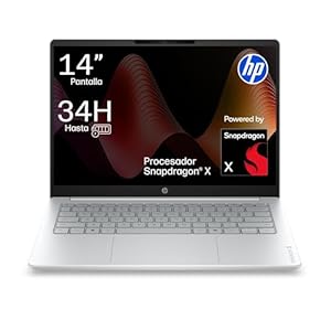 HP OmniBook 3 14-hz0000nsx – Ordenador portátil 14” WUXGA (1920×1200) IPS Antirreflejo, Snapdragon X AI PC, 16GB RAM, 512GB SSD, Windows 11, QWERTY Español, Plata, Sin Cargador Incluido