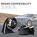 FARBIN Car Horn Kit with Button Waterproof 12V Super Loud Train Horns Electric Truck Horns Universal for Car Motorcycle Truck Boat (black, Snail Horn with Wire and Button)