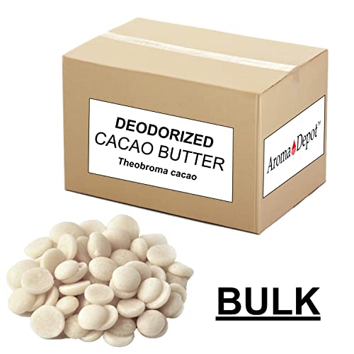 2 Lb. Deodorized Cocoa Butter Wafers - 100% Food-Grade Natural & Raw, Vegan, Non-Gmo. Diy Body Butter, Lotions, Chocolate Bars, And Creams Reduces Fine Lines, Wrinkles. Shaped In Small Disks. (32 Oz.) #TOP3