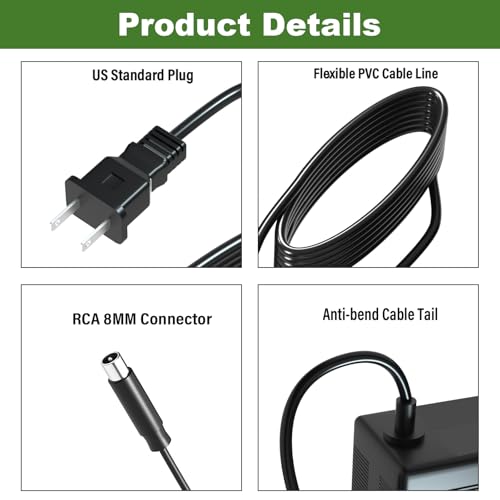 42V 2A Charger for Volpam 36V Battery Compatible with VOLPAM SP06 / SP03 / SP06 GS / SPT7 Power Adapter Cord by ZJCRLH - Image 7