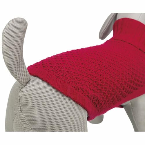 Pull pour chien Trixie rouge S en maille extensible confortable - 3