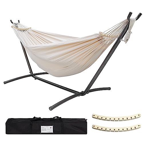 SZHLUX Double Hammock with Stand and Carry Bag