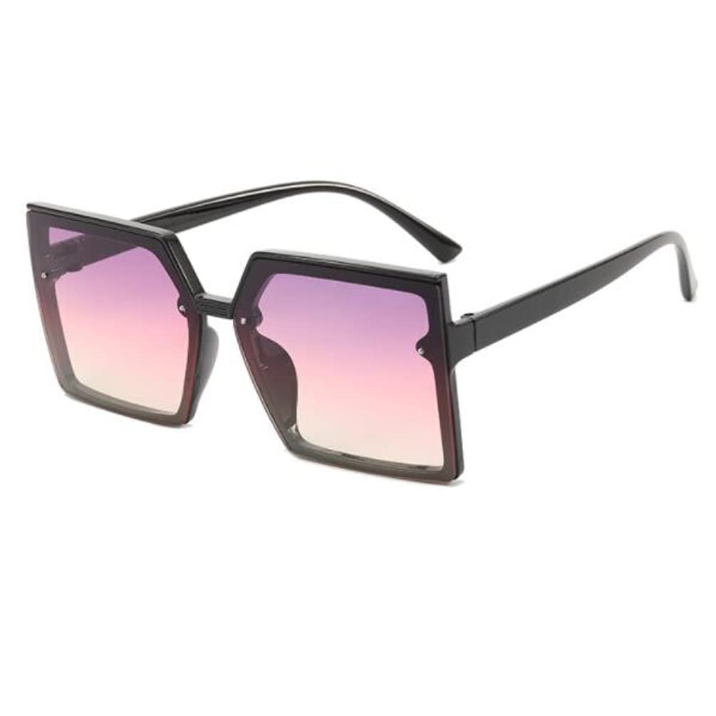 Gafas De Sol Cuadradas PORADAY - Marco Grueso, Lentes UV400, Diseño Retro Unisex