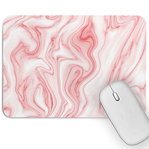 Image of Artich Designer Gaming Mouse Pad for Office Laptop /Computer with Super Soft Non-Slip Rubber Base and Lycra Cloth Surface for Silky Touch Rectangle (Light Pink Smoke Marble)
