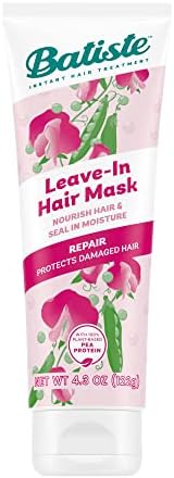 Batiste Heat Protectant For Hair & Leave In Conditioner Hair Mask, Smooth Formula, Hair Conditioner for Dry or Wet Hair, Infused with vitamin E for Enhancing Haircare, 4.3oz.