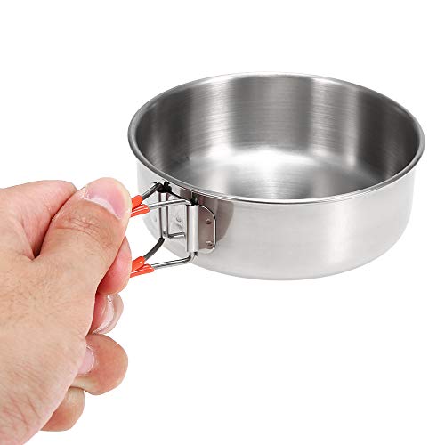 Nishore 2 Pcs Tigelas De Aço Inoxidável para Placas de Jantar de Cozinha Ao Ar Livre de Acampamento